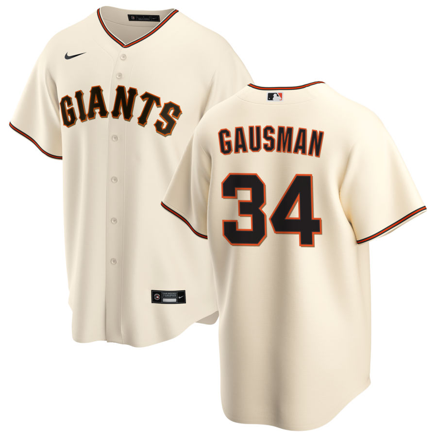 Nike Men #34 Kevin Gausman San Francisco Giants Baseball Jerseys Sale-Cream